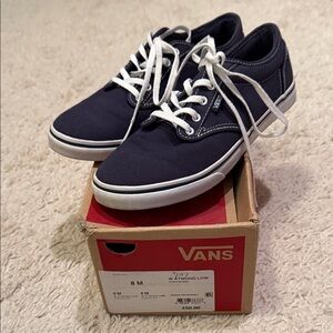 Vans  Dark Navy Blue Canvas Sneakers Atwood